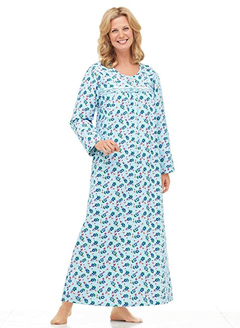 Printed Flannel Gown