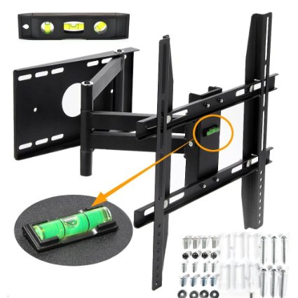 Masione® TV Wall Mount Bracket for 14 17 21 24 32 37 39 40 42 46 47 48 50inch LED LCD Plasma Flat Panel Screen,Tilt Swivel Articulating Full Motion MAX VESA 400mm X400mm (14-50 inches TV Display)