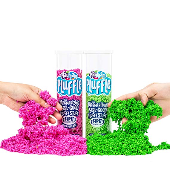 Educational Insights Playfoam Pluffle Pink/Green 2 Pack: Non-Toxic, Never Dries Out, Feel Good Fluffy Stuff, 2.5 Ozper Tube