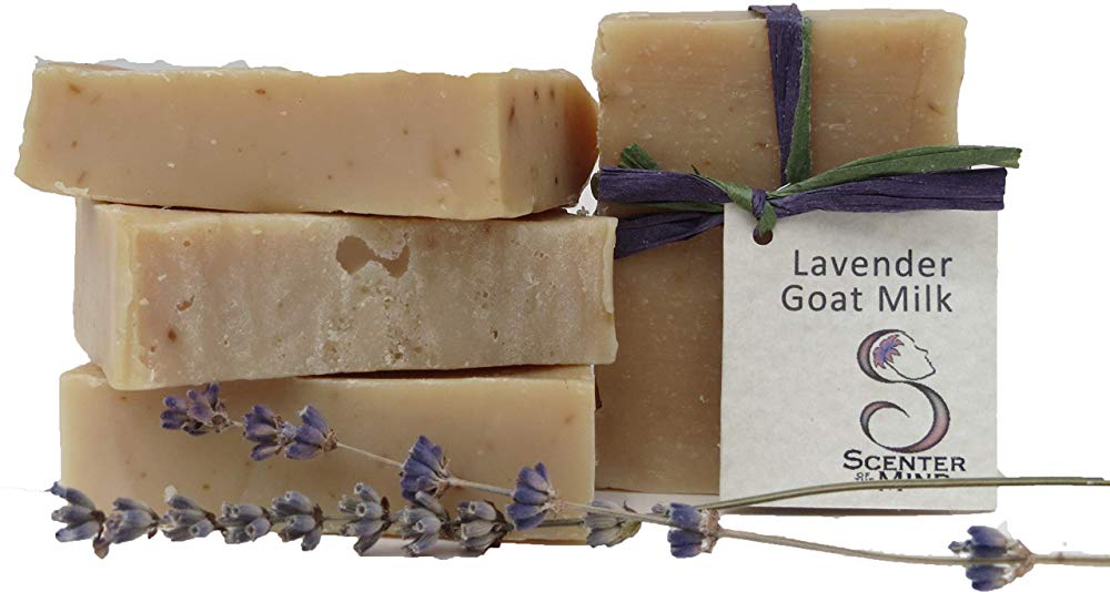 Natural Handmade Soap, Calming Lavender Goat Milk 4-Pack by Scenter of the Mind