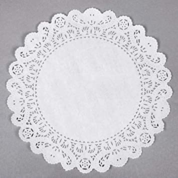 Round White Normandy Lace Paper Doilies 100 Count (12 Inch)