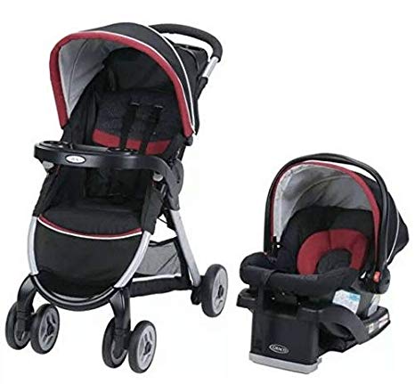 Graco FastAction Fold Click Connect Travel System Stroller (Weave)