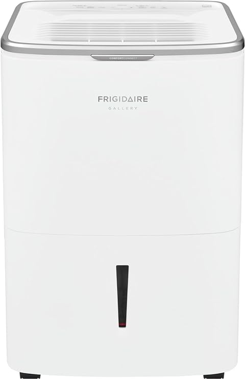 Frigidaire 50 Pint Wi-Fi Connected Dehumidifier, 4,500 Square Foot Coverage, Ideal for Large Rooms and Basements, 1.7 Gallon Bucket Capacity, Continuous Drain Option