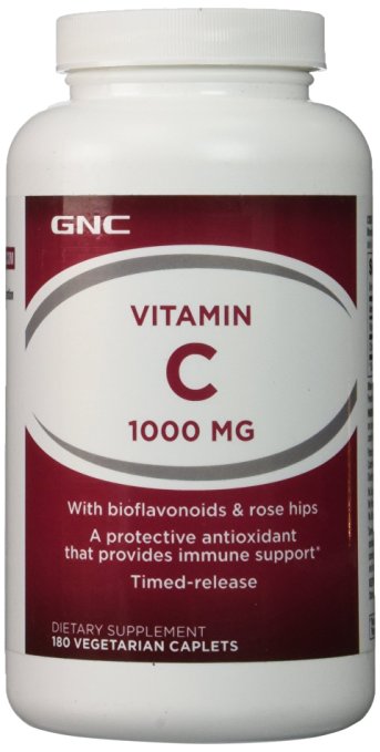 GNC Vitamin C 1000 MG 180 Vegetarian Caplets