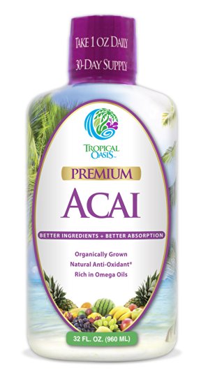 100% Pure Liquid Acai - Powerful Antioxidant and Superfood w/ Organically grown Acai Berries. Great Tasting, All Natural and Highly Concentrated Liquid Acai - 32oz