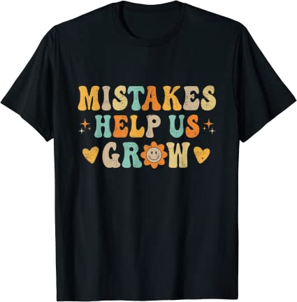 Groovy Growth Mindset Positive Retro Teachers Back To School T-Shirt