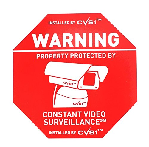 6 Security Camera Static Cling Decals Static Cling Decals Go on Inside of Window, Wont Damage Glass! Plus 6 Outdoor Stickers Too