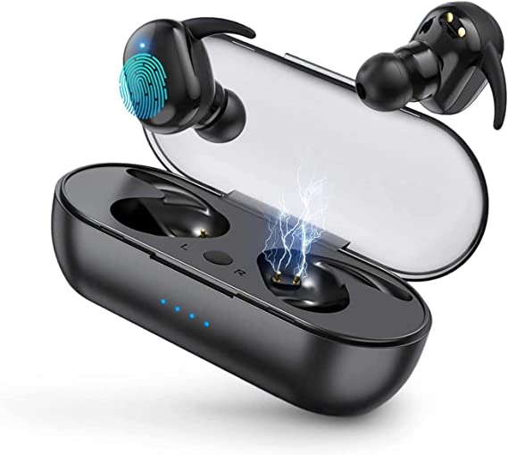 Wireless Earbuds Bluetooth 5.3 Headphones,40H Playtime w/Wireless Charging Case,IP7 Waterproof/Touch Control/TWS Stereo Bluetooth Earphones in-Ear w/Mic for Android/iPhone/Samsung