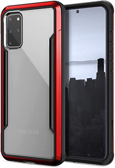 X-Doria Defense Shield Series, Samsung Galaxy S20 Ultra Phone Case - Military Grade Drop Tested, Anodized Aluminum, TPU, and Polycarbonate Protective Case for Samsung Galaxy S20 Ultra, (Red)