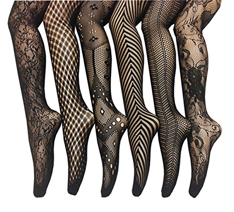 Frenchic Womens Seamless Fishnet Tights Hosiery Extended Sizes (Pack of 6)