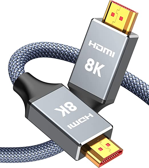 8K HDMI Cable 6.6ft,HDMI Cord 2.1 [8K 60Hz/4K 120Hz] 48Gbps HDMI Câble 2.1 Support 8K 4K UHD 2160P,HD 1080P Dynamic HDR,eARC