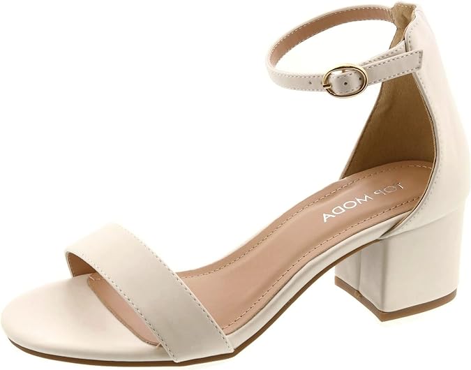 TOP Moda Darcie-1 Women's Fashion Ankle Strap Chunky Low Heel Dress Sandal Shoes