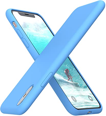 PowerBear iPhone X/XS Silicone Case | Slim Soft Touch Shock Absorption Case - Blue