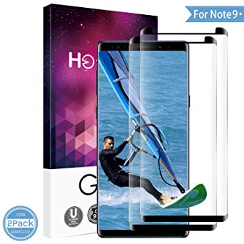 Galaxy Note 9 Screen Protector, AOFU Tempered Glass[9H Hardness] [Case Friendly] [Easy to Install] HD Clear Glass Protector Samsung Note 9-2 Pack