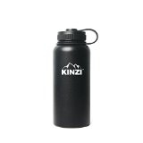 Kinzi Insulated Wide Mouth Stainless Steel Water Bottle 32-Ounce