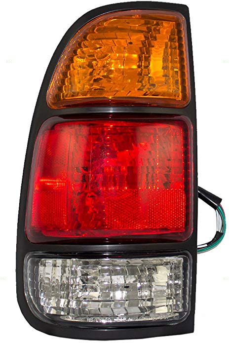 Drivers Taillight Tail Lamp with Amber-Red-Clear Lens Replacement for Toyota Pickup Truck 81560-0C010