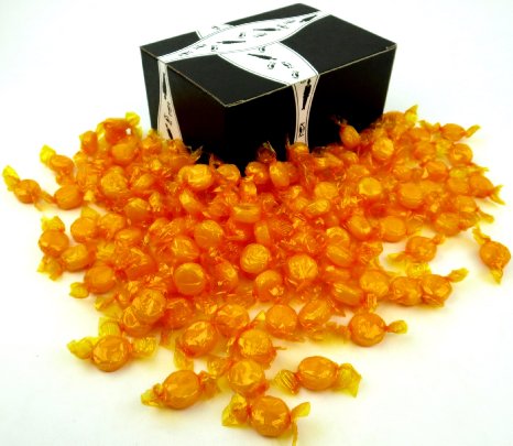 Colombina Butterscotch Buttons Hard Candy, 2 lb Bag in a BlackTie Box