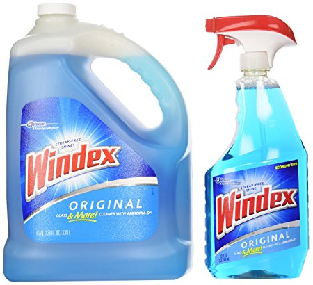 Windex Original Glass & More Cleaner Trigger Spray 946mL/1 Qt   Refill 1 Gallon