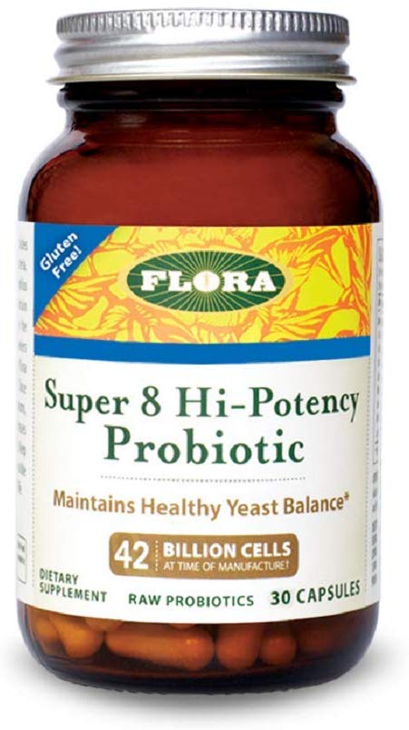 Udo's Choice - Super 8 Probiotic 30 Count - 42 Billion CFU, High Potency, Vegetarian Probiotics for Women & Men, Yeast Balance