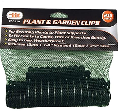 IIT 30510 20Pc Plant & Garden Clips Securing Flowers Bushes Branches Vine 1-1/4" 1-3/4",