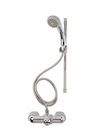 Croydex Bath Shower Mixer Set, Chrome, 22.8x16.2x3.8 cm