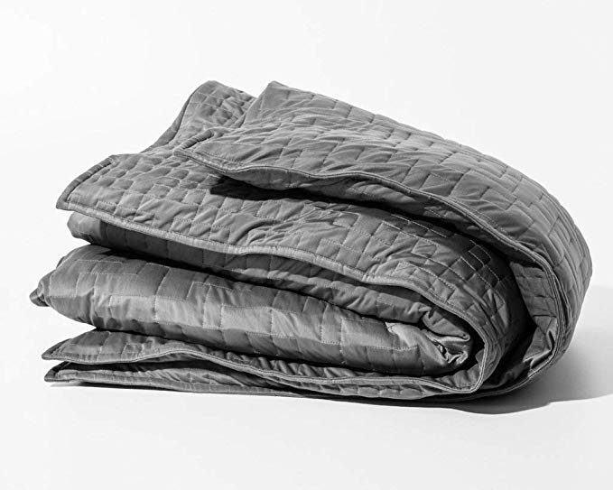 GRAVITY Cooling Blanket: The Weighted Blanket for Sleep, Stress and Anxiety, 48 Inches x 72 Inches, Grey, 25 Pounds