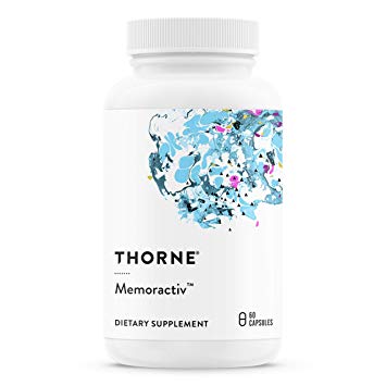 Thorne Research - Memoractiv - Botanicals and Nutrients for Cognitive Function and Mental Focus - Ashwaganda, Acetyl-L-Carnitine, Ginkgo, and PURENERGY Caffeine - 60 Capsules
