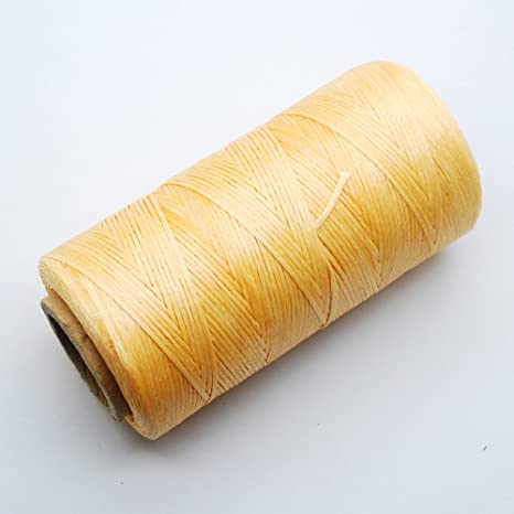 284yrd orange golden Leather Sewing Waxed Thread 150D 1mm Leather Hand Stitching 125g