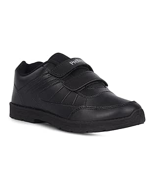 Liberty SCHOOLFUN Unisex School Uniform Shoes | PVC Sole School Shoes for Boys & Girls |Lightweight & Velcro School Shoes for Boys | School Shoes for Kids