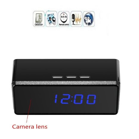 Mofek 1920x1080 Hidden Camera Alarm Clock Video Recorder Motion Detection Infrared Night Vision Mini DVR Camcorder