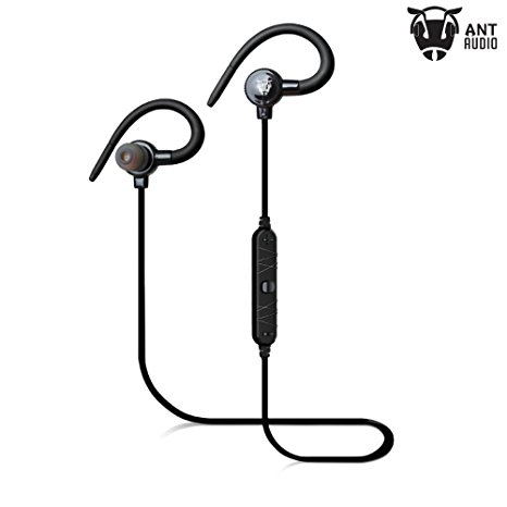 Ant Audio H25B In-Ear Bluetooth Sports Earbud Earphones with Mic (Black)