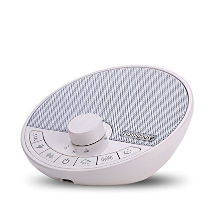 Homipooty White Noise Machine, 6 Natural Relaxation Sounds Tracks with Timer Option White Sound Machine Therapy Sound Spa Solution