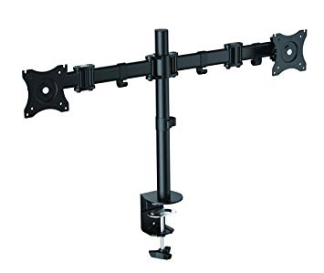 Rocelco Dual Monitor Mount, Double Articulating Design, Fits Two 13-27 inch Monitors (DM2)