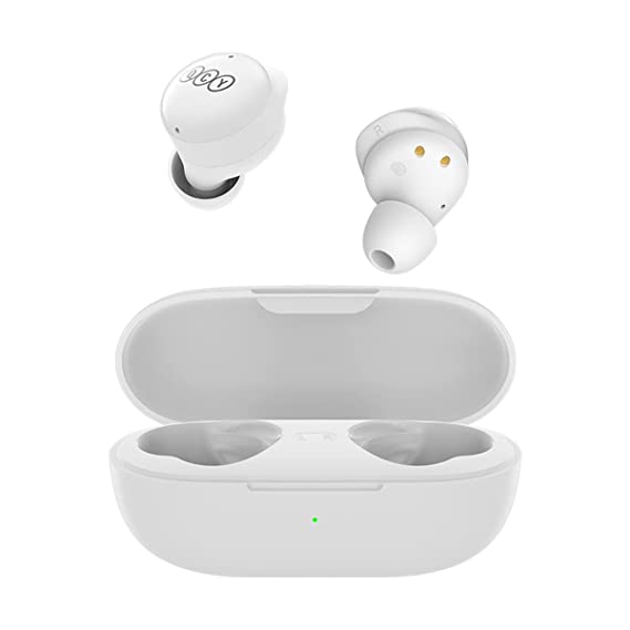 QCY T17 |TWS| Environmental Noise Cancellation (ENC) | Playback Up to 26hr | Low Latency | AAC HD Audio Codec | IPX5 | 3D Sound | Voice Assistant | Touch Control |Globally Leading Brand | White