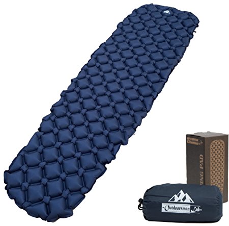 Outdoorsman Lab Ultralight Sleeping Pad - Ultra-Compact for Backpacking, Camping, Travel w/Super Comfortable Air-Support Cells Design…