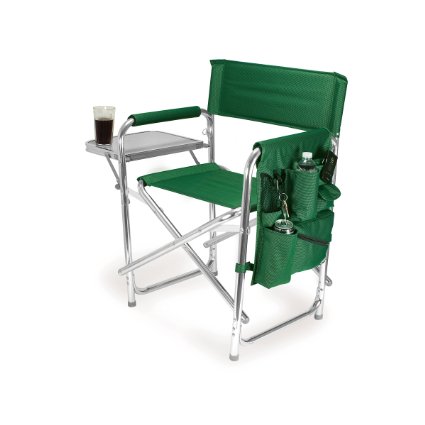 Picnic Time Portable Folding Sports Chair Hunter Green