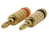 Monoprice 102801 1 PAIR High-Quality Copper Speaker Banana Plugs Closed Screw Type