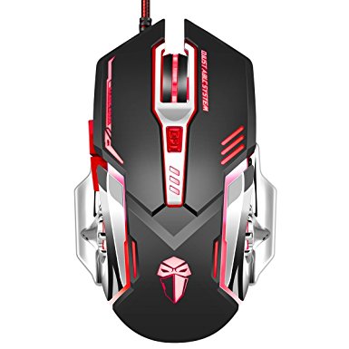 Gaming Mouse 3200 DPI Wired Programmable 5 Buttons Optical Ansot X5 Mice with Colorful Breathing LED