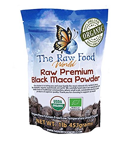 Organic BLACK Maca Powder, 16oz Grade AAA