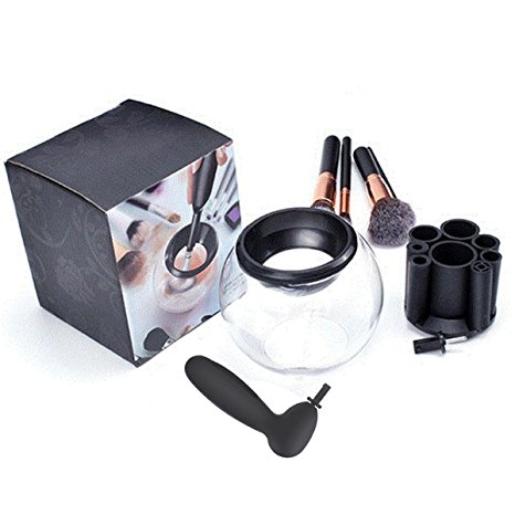LittleDi Makeup Brushes Cleaner and Drier Deep Clean Machine 360 Degree Rotation Ensures Thorough Cleaning for Makeup Brush Set in Seconds(Black/White)