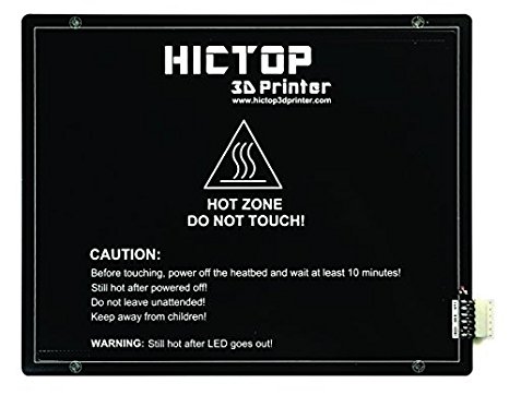 HICTOP 275 x 220mm MK3 Aluminum Heated Bed Hot Bed PCB Heatbed Platform for Reprap 3D Printer 250W 24V   Wiring
