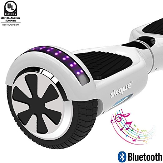 Skque X1/I Series - UL2272 (MAX 264 lbs) Self Balancing Scooter / Hoverboard, 6.5" 8" 10" Smart Two Wheel Self Balancing Electric Scooter with or without Bluetooth Speaker and LED Lights