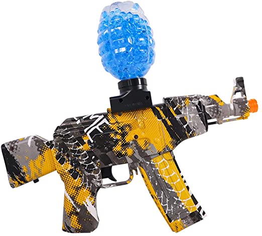 Electric Gel Bullet Blaster for Kids with Gel Ball Water Gel Beads for Outdoor Activities Game Toy Gun for Boys and Girls Ages 12 , Orange