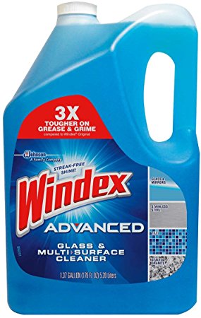 Windex Advanced Glass & More Cleaner Refill, 1.37 Gallon