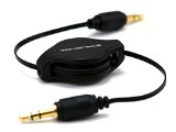 Monoprice 106753 25-Feet Retractable Audio Cable - Black