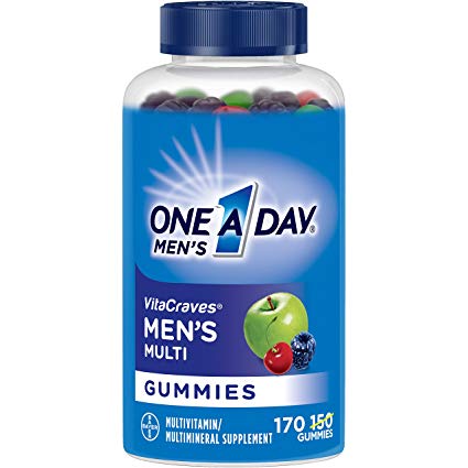One A Day Men’s VitaCraves Multivitamin Gummies, Supplement with Vitamins A, C, E, B6, B12, and Vitamin D, 170 Count
