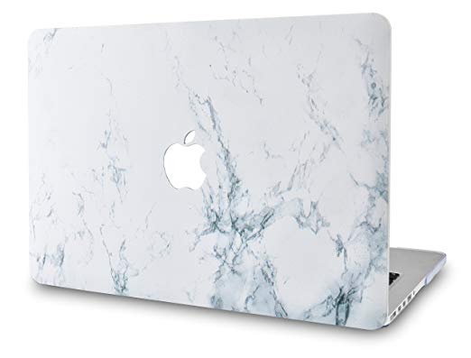 KECC Laptop Case for Old MacBook Pro 15" Retina (-2015) Plastic Case Hard Shell Cover A1398 (White Marble)