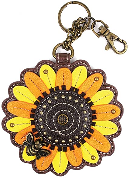 New! CHALA Spring Collection- Decorative Coin Purse/Key-Fob (Sunflower)