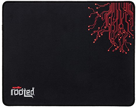 Sentey GS-2330 Rooted Extreme Gamer Series Mouse Pad, Red & Black
