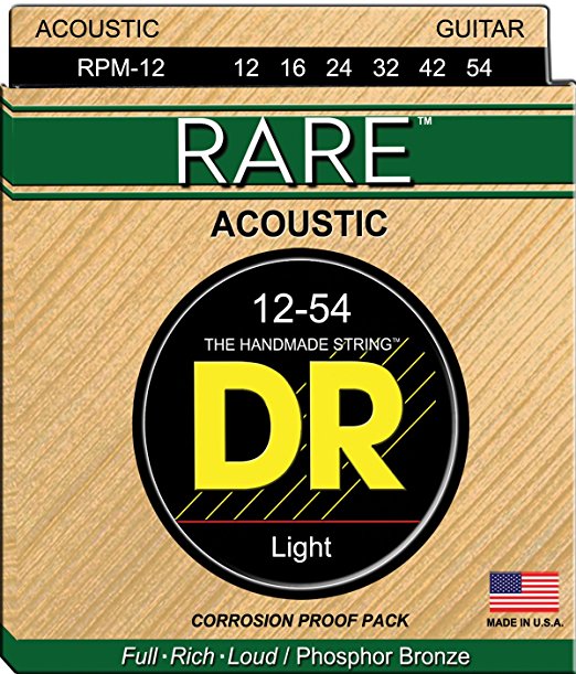 DR Strings Rare - Phosphor Bronze AcousticHex Core 12-54